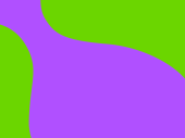 illustratie kegel in groen en paars